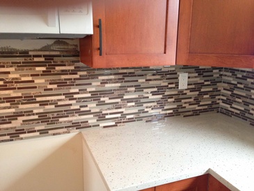 Mosaic Kitchen Backsplash Tiles Installation Burnaby by DMC Surfaces Outlet