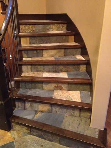 Natural Stone Tiles for Staircase by DMC Surfaces Outlet - Flooring Port Coquitlam