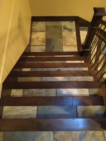 Natural Stone Staircase Flooring Surrey by DMC Surfaces Outlet