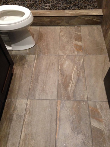 Bathroom Natural Stone Flooring Coquitlam by DMC Surfaces Outlet