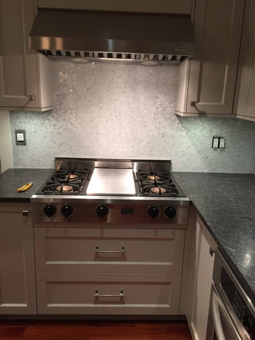 Ceramic Kitchen Backsplash Tiles Installation Langley by DMC Surfaces Outlet