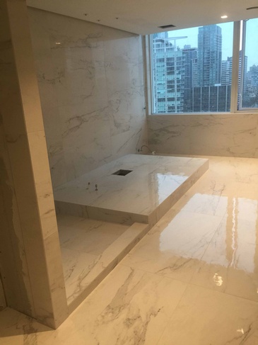 Luxury White Marble Tiles Flooring Langley by DMC Surfaces Outlet