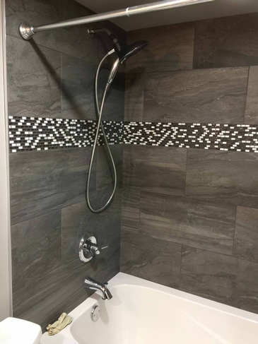 Black Ceramic Backsplash Tiles for Bathroom by DMC Surfaces Outlet - Flooring Store Port Coquitlam BC