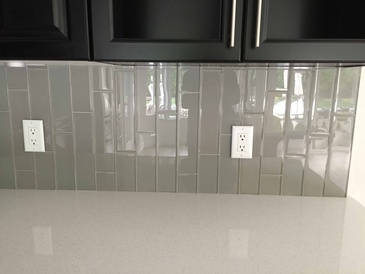 Ceramic Kitchen Backsplash Tiles Installation Maple Ridge by DMC Surfaces Outlet